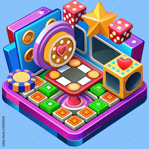 Vector illustration of gambling items