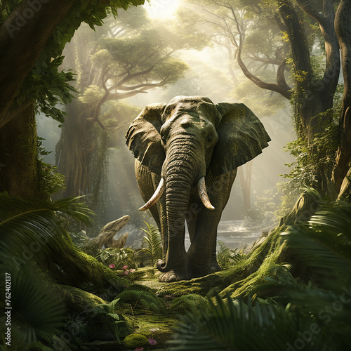 3d rendered photo of elephant