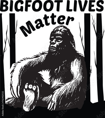 big foot lives matter big foot t-shirt design