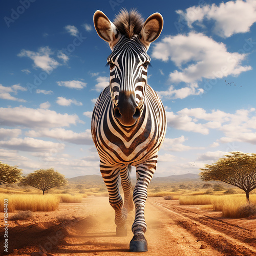3d rendered photo of zebra © binsami
