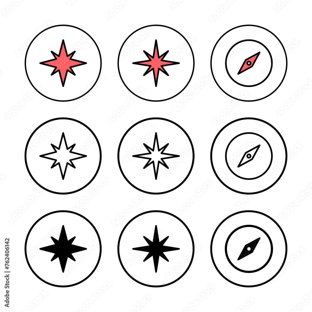 Compass icon vector illustration. arrow compass icon sign and symbol Compass icon vector illustration. arrow compass icon sign and symbol