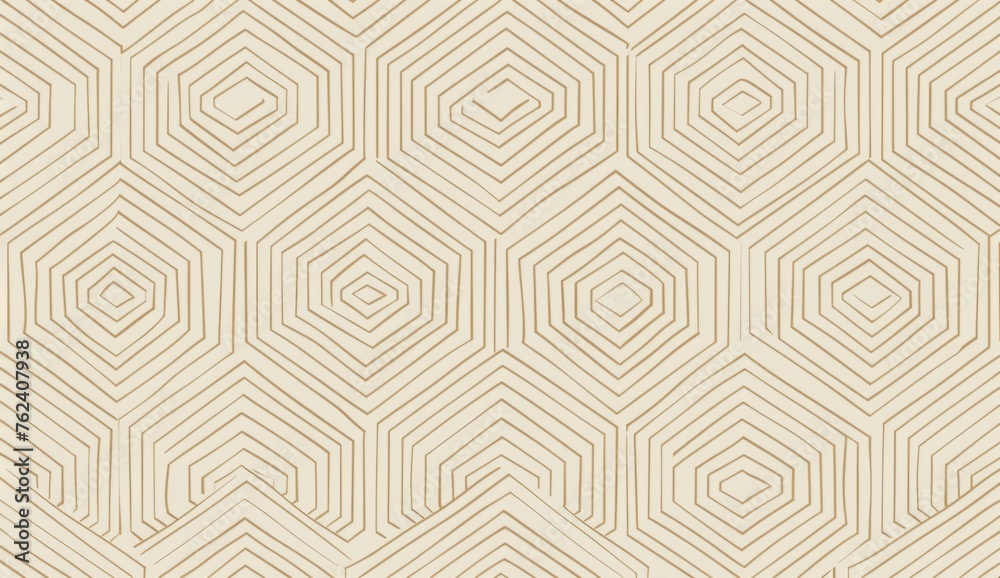 pattern with elegant lines in beige, showcasing an intricate geometric hexagon design Generative AI pattern with elegant lines in beige, showcasing an intricate geometric hexagon design Generative AI
