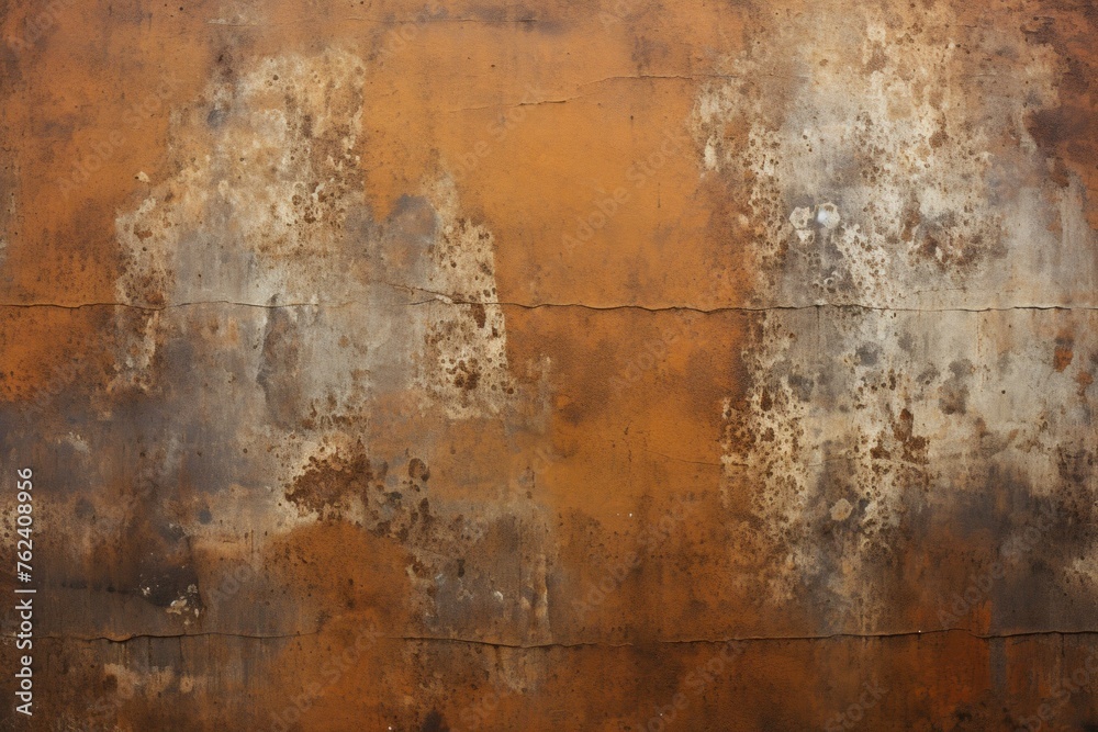 Distressed Rusty sheet background. Damaged rough metal orange texture. Generate ai