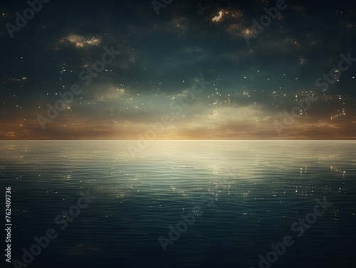 A black sky beige background light water and stars © Zickert