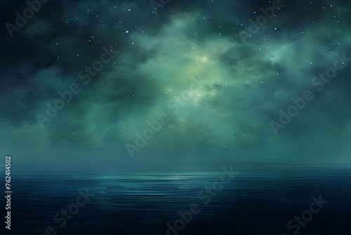 A black sky mint background light water and stars © Zickert