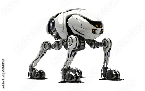 Robot Sideview Isolated on Transparent background.