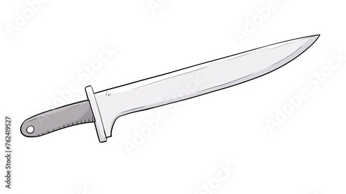 Sleek Kitchen Knife Against White Background, Ideal for Precision Cutting Tasks 