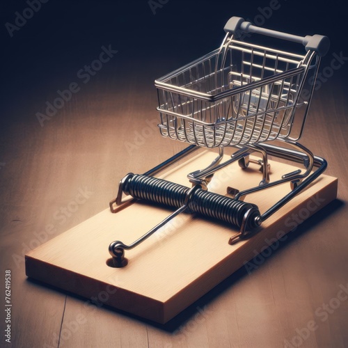 Shopping cart and trap
