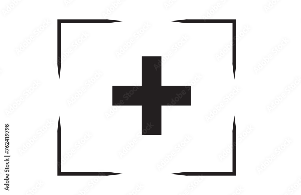 Fototapeta premium Zoom in and zoom out icons. Full screen and shrink icon sets. Vectors.