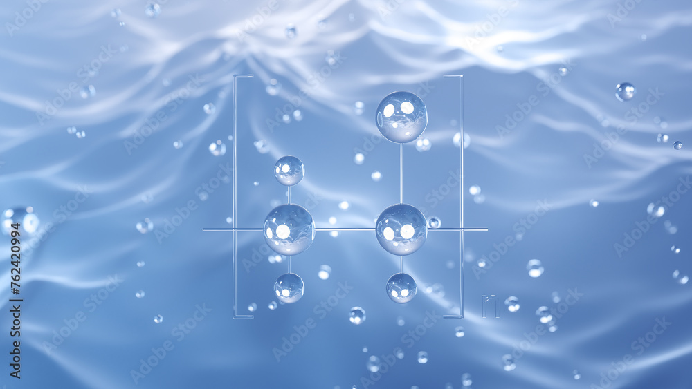 polyvinyl chloride molecular structure, 3d model molecule, polyvinyl