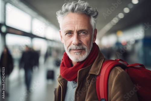 old man at airport 