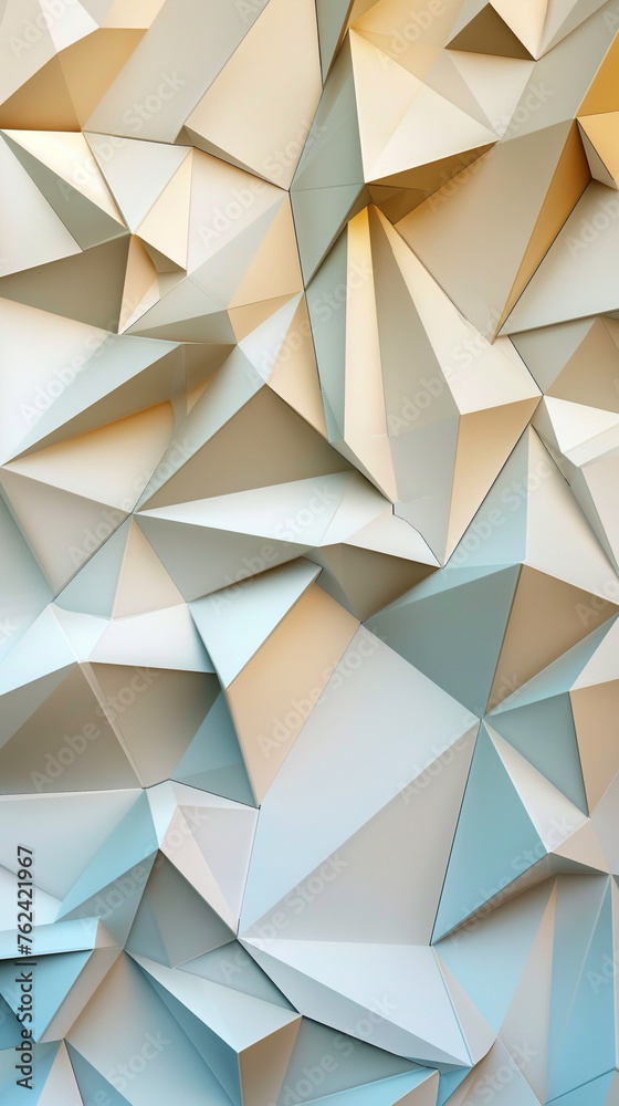 Triangle shapes in 3D with subtle colors Triangle shapes in 3D with subtle colors
