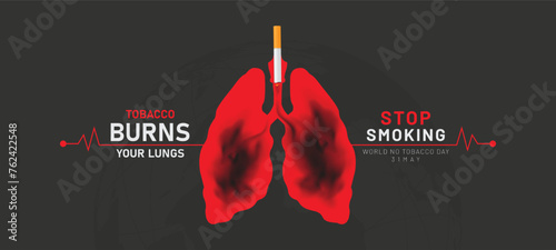 world no tobacco day banner design. vector illustration