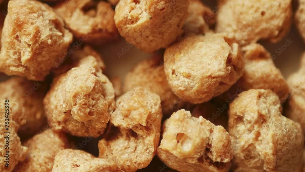 Dehydrated soy texture. Vegan meat. Food background