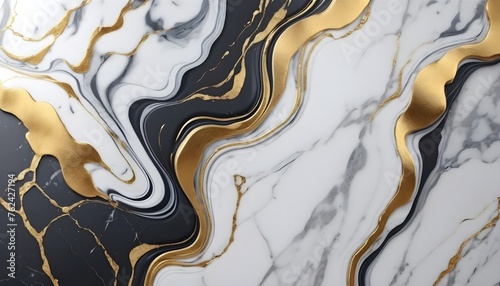 White Marble with golden texture background