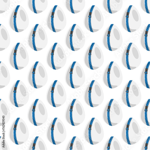 Illustration on theme seamless celebration holiday Easter with hunt colorful bright eggs