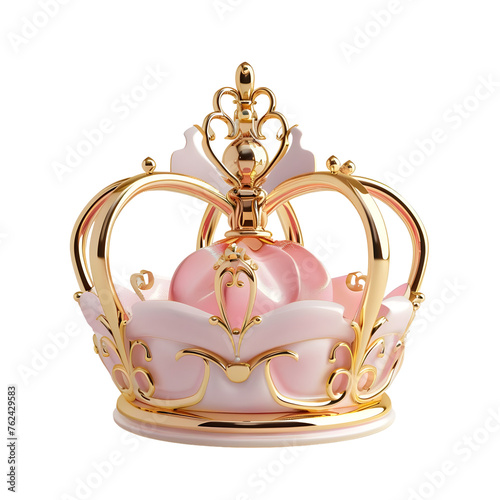 Pink princess crown clipart