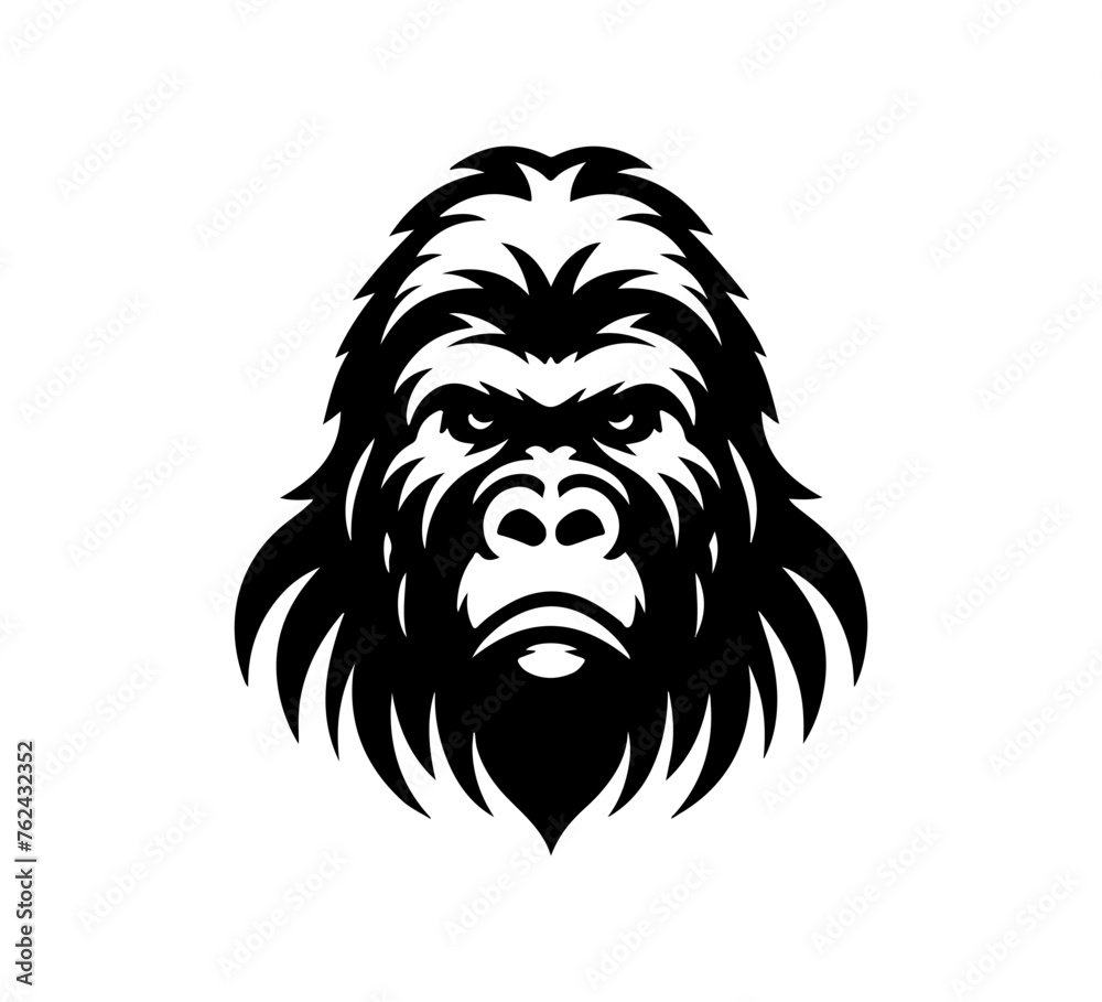 Mountain gorilla vintage illustration vector