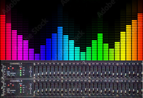 Sound frequency on equalizer screen