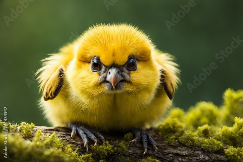 portrait of an yellow - headed chick portrait of an yellow - headed chick close up shot of cute yellow bird photo
