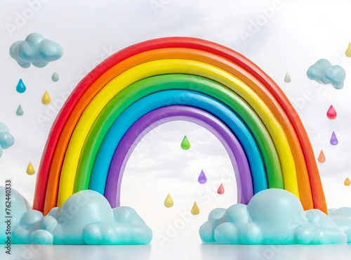 3d rainbow illustration rendering design
