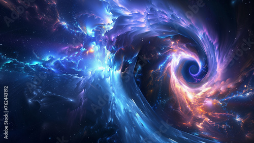 Cosmic nebula swirl abstract