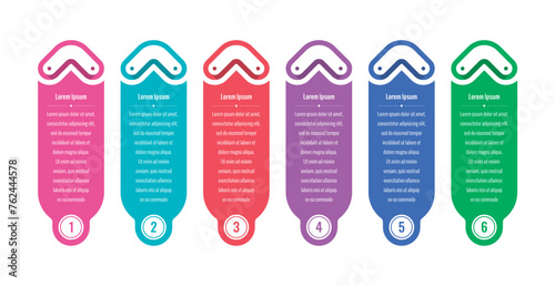 arrow signs infographic template. six options briefing template. Infographic template for energy, industry, business, technology, science. annual report, informational template for magazine