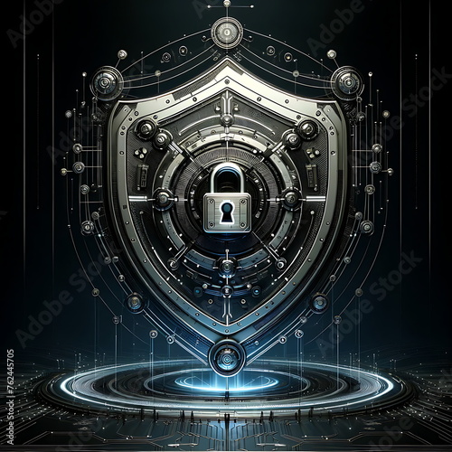 Strongest Cybersecurity Shield  Advanced Encryption Protecting Digital Data