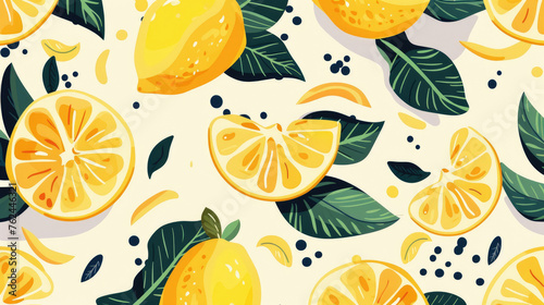 Lemon pattern flat vector design