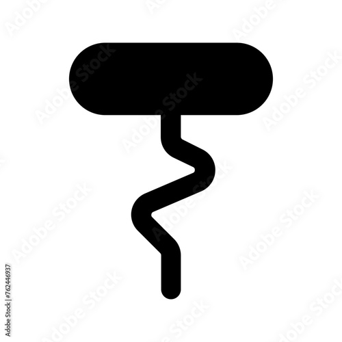 corkscrew glyph icon