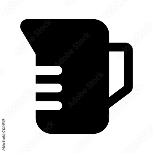 measuring cup glyph icon