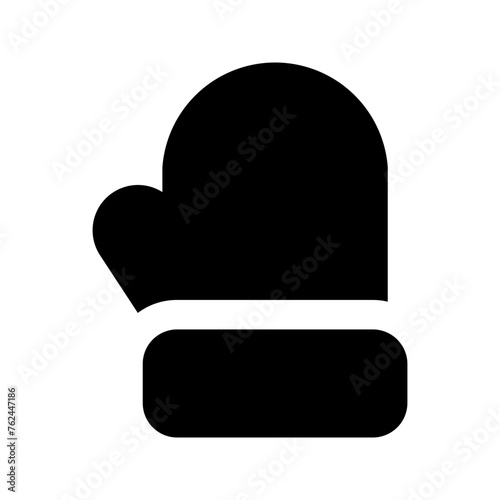 Oven glove glyph icon