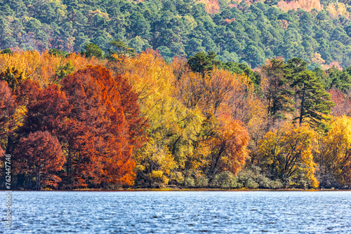 Beautiful autumn scenery at Cove Lake.  © Jeffrey