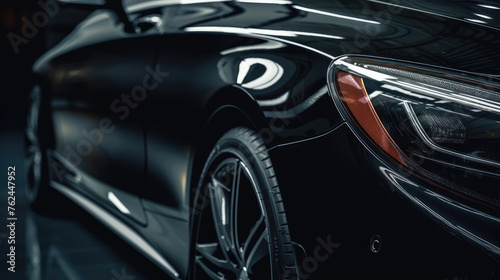 Close-Up Shots of Tinted Black Car Detailing © didiksaputra