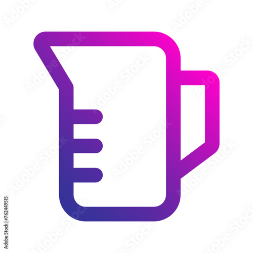 measuring cup gradient icon