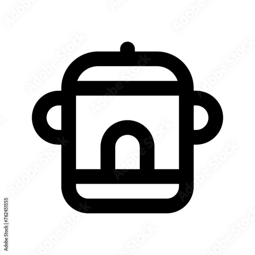 rice cooker line icon