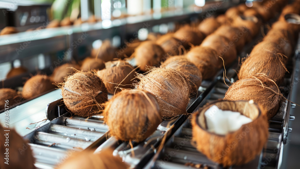 Coconuts processing and sorting line