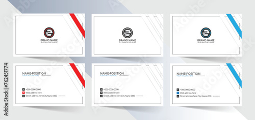 Minimal business card print template design