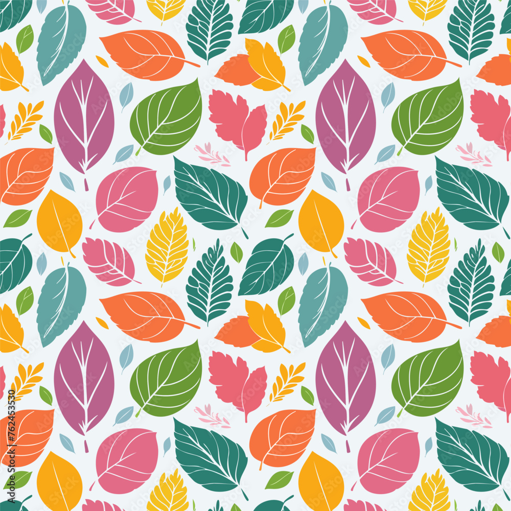 Seamless leaf pattern design Seamless leaf pattern design
