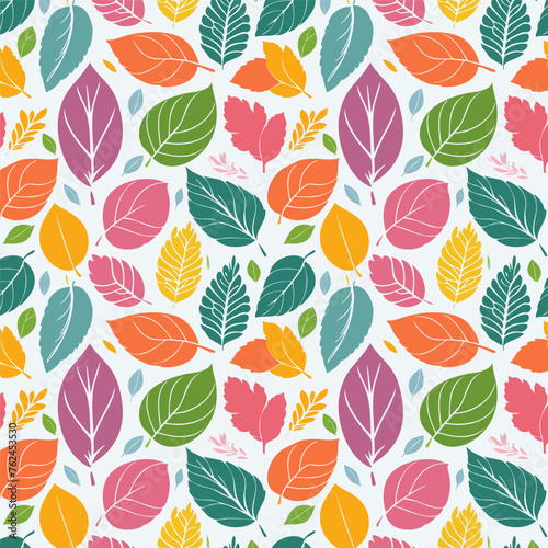 Seamless leaf pattern design © Sumena