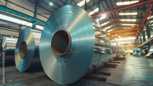 Factory Production Line: Sheet Metal Transportation on Conveyor System 