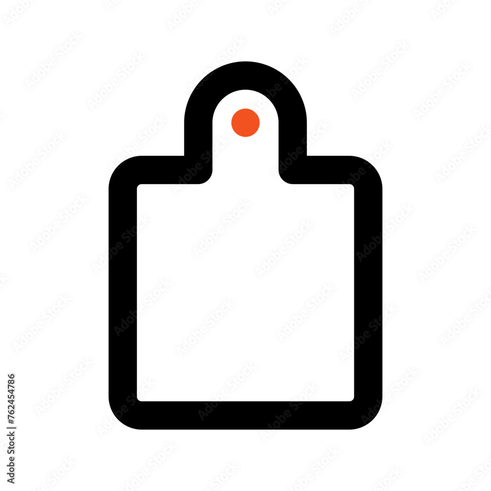 cutting board outline color icon