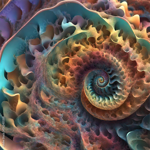 Abstract bright spiral background with swirls