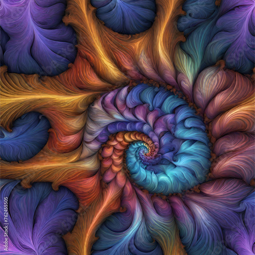 Abstract bright spiral background with swirls