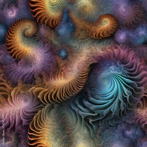 Abstract bright spiral background with swirls