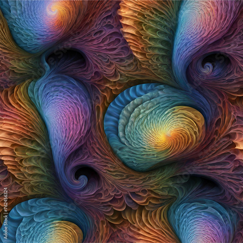 Abstract bright spiral background with swirls