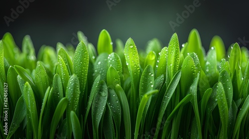 Close Up of Grass With Water Droplets