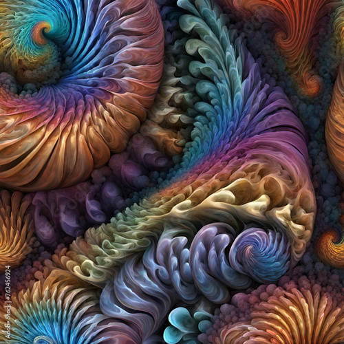 Abstract bright spiral background with swirls