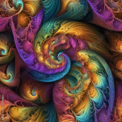 Abstract bright spiral background with swirls