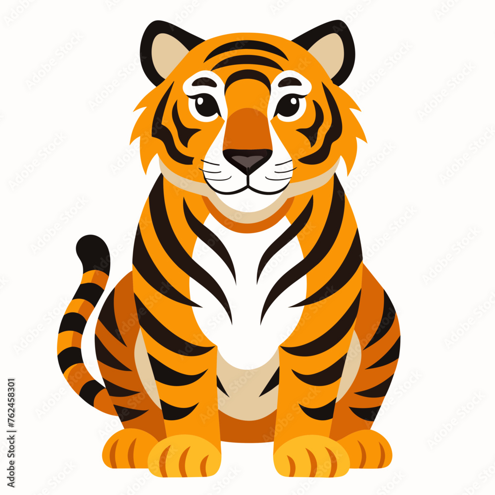 tiger cartoon isolated